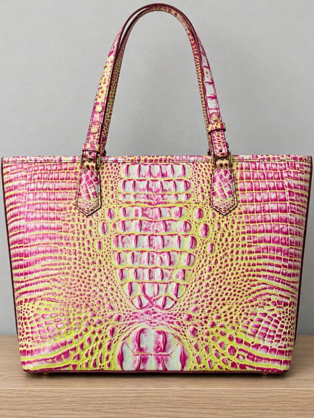 Brahmin Asher Medium Sweetner Melbourne Croc Leather Tote NWT - Picture 5 of 7